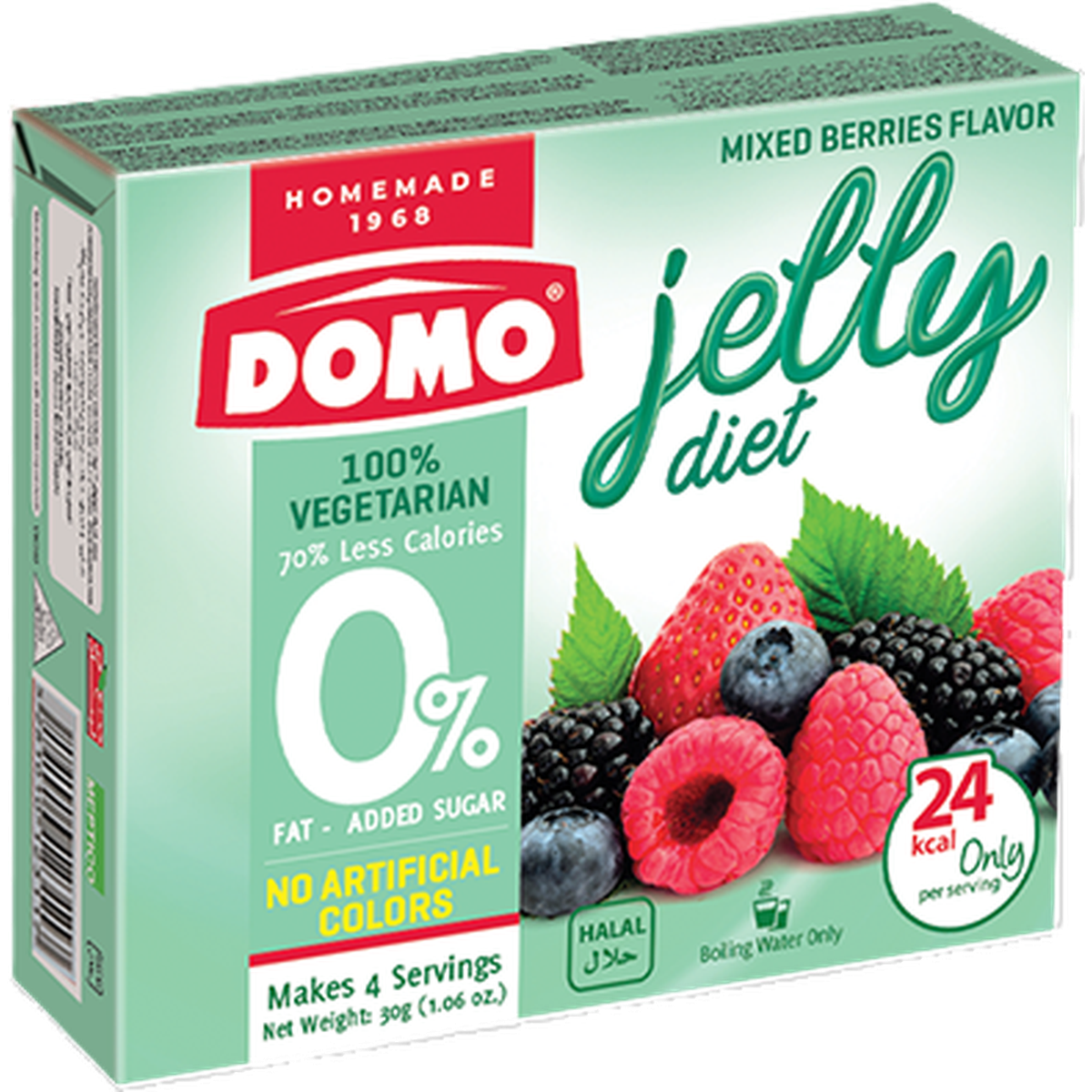 DOMO DIET JELLY VEG MIXED BERRIES 30G