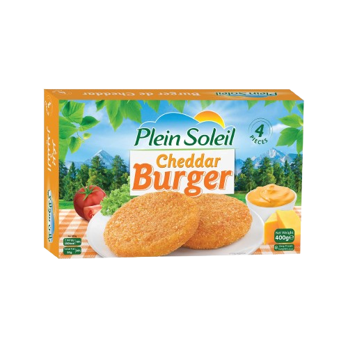 PLEIN SOLEIL CHEDDAR BURGER 400G