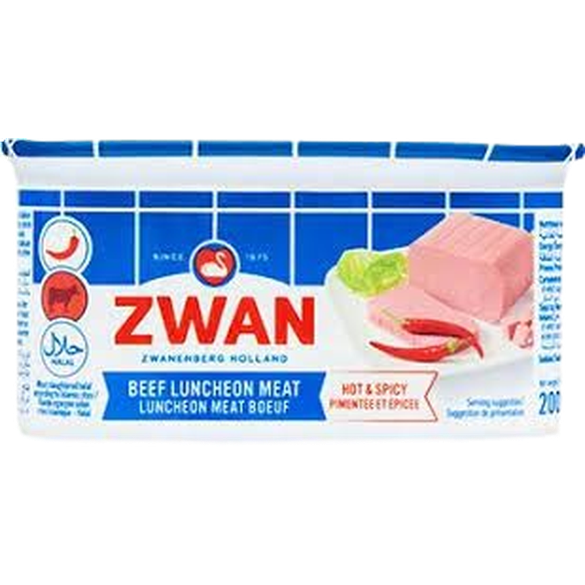 ZWAN LUNCHEON 200G BEEF HOT&SPICY