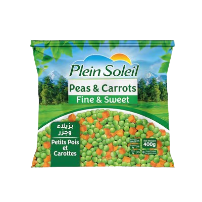 PLEIN SOLEIL FROZEN PEAS & CARROTS 400G