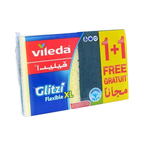 Vileda Scouring Cloth Flexible Xl 1+1 Free