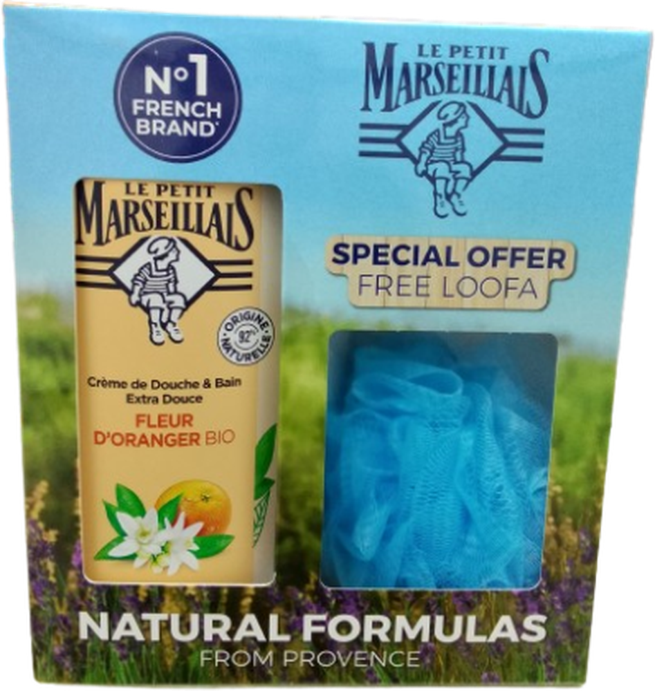 LE PETIT MARSEILLAIS SHOWER GEL 650ML ORANGE BLOSSOM+LOOFA FREE