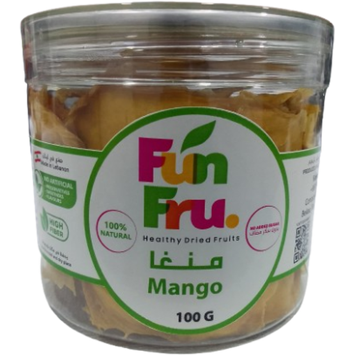 FUN FRU DRIED MANGO 100G SUGAR FREE