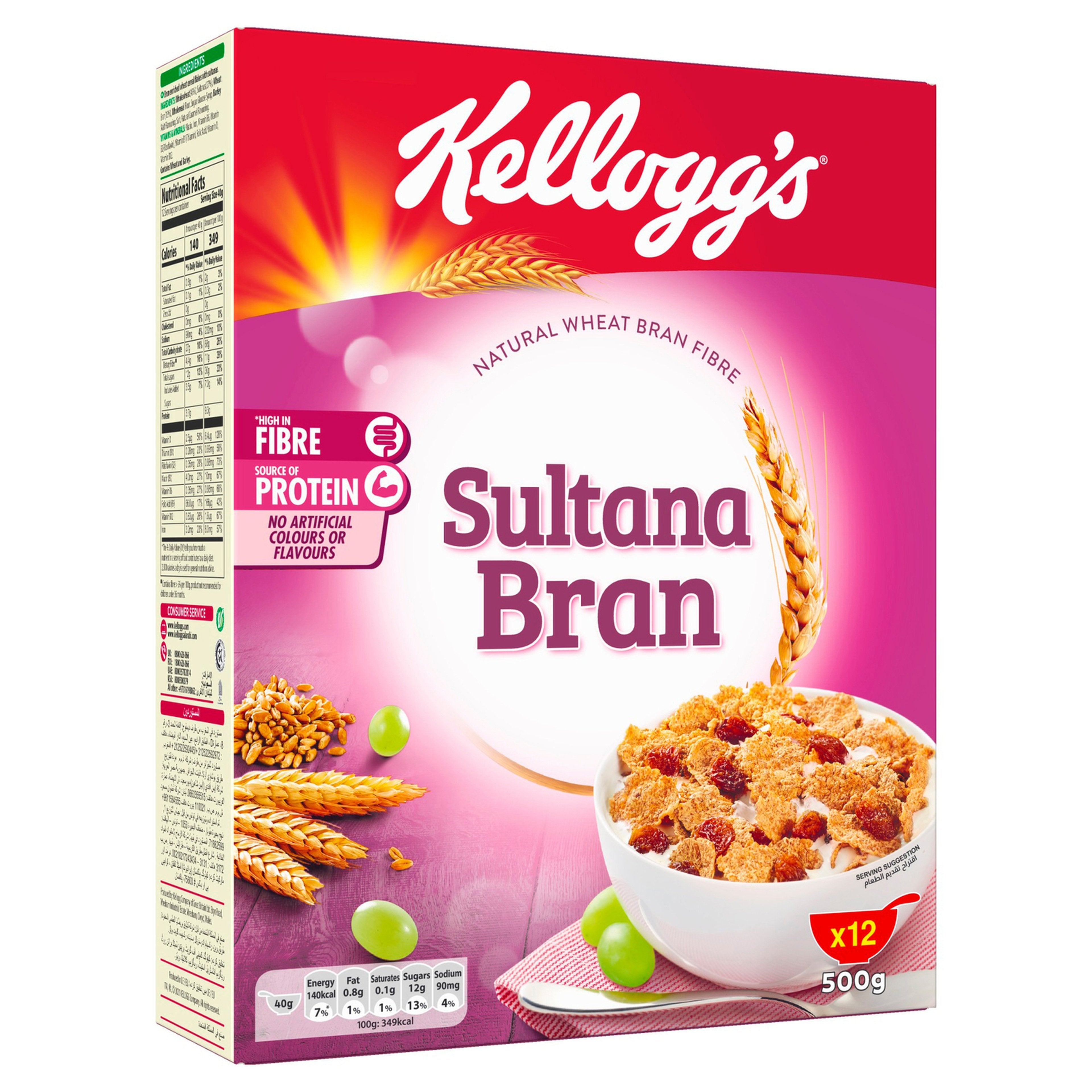 Kellogg'S Cereal Sultana Bran 500G