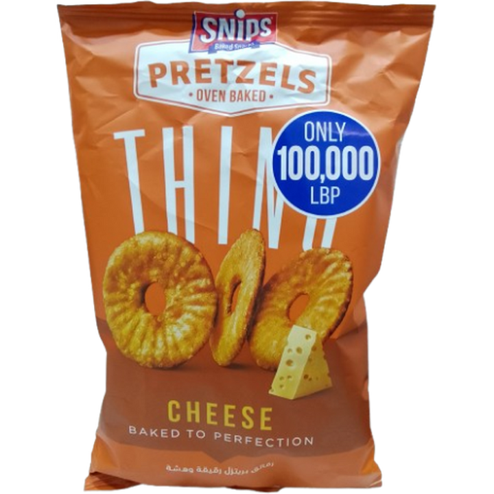 SNIPS PRETZELS THINS 170G CHEESE ONLY 100000