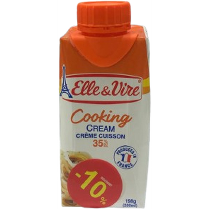 ELLE & VIRE COOKING CREAM 200ML 35% FAT @ 10% DISCOUNT