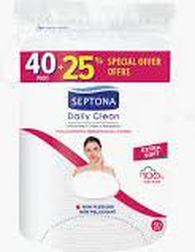 SEPTONA DAILY CLEAN COTTON PADS 40+25% OFFER