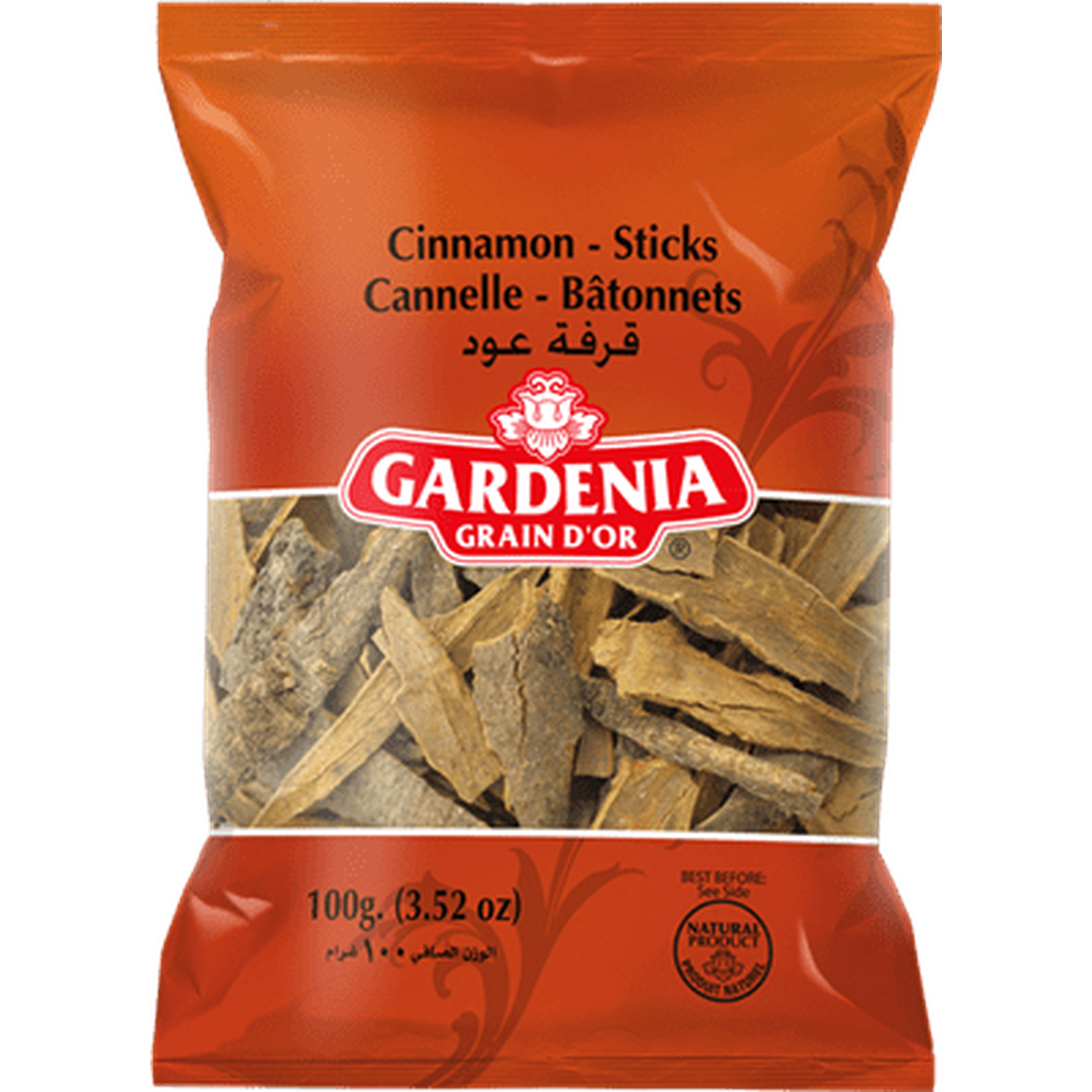 GARDENIA CINNAMON STICKS 100G