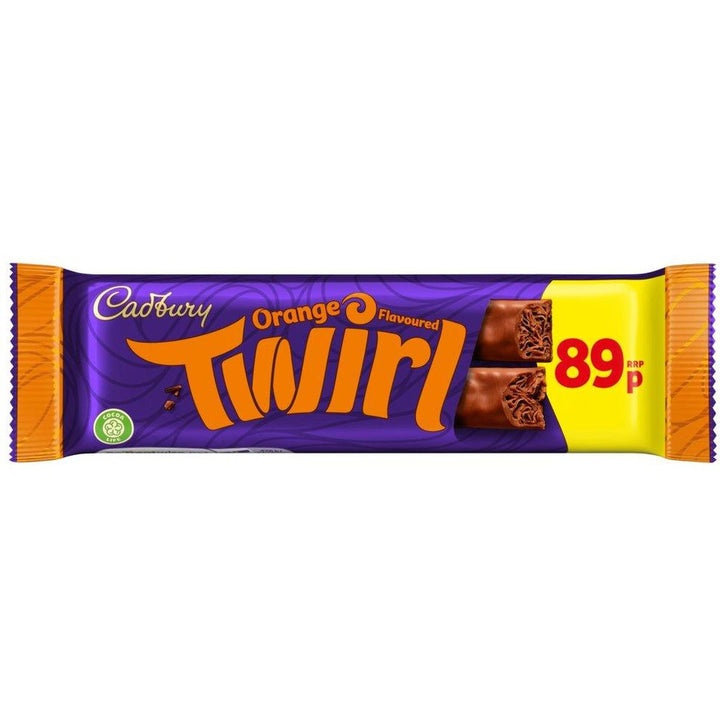 CADBURY TWIRL CHOCO BARS 43G ORANGE