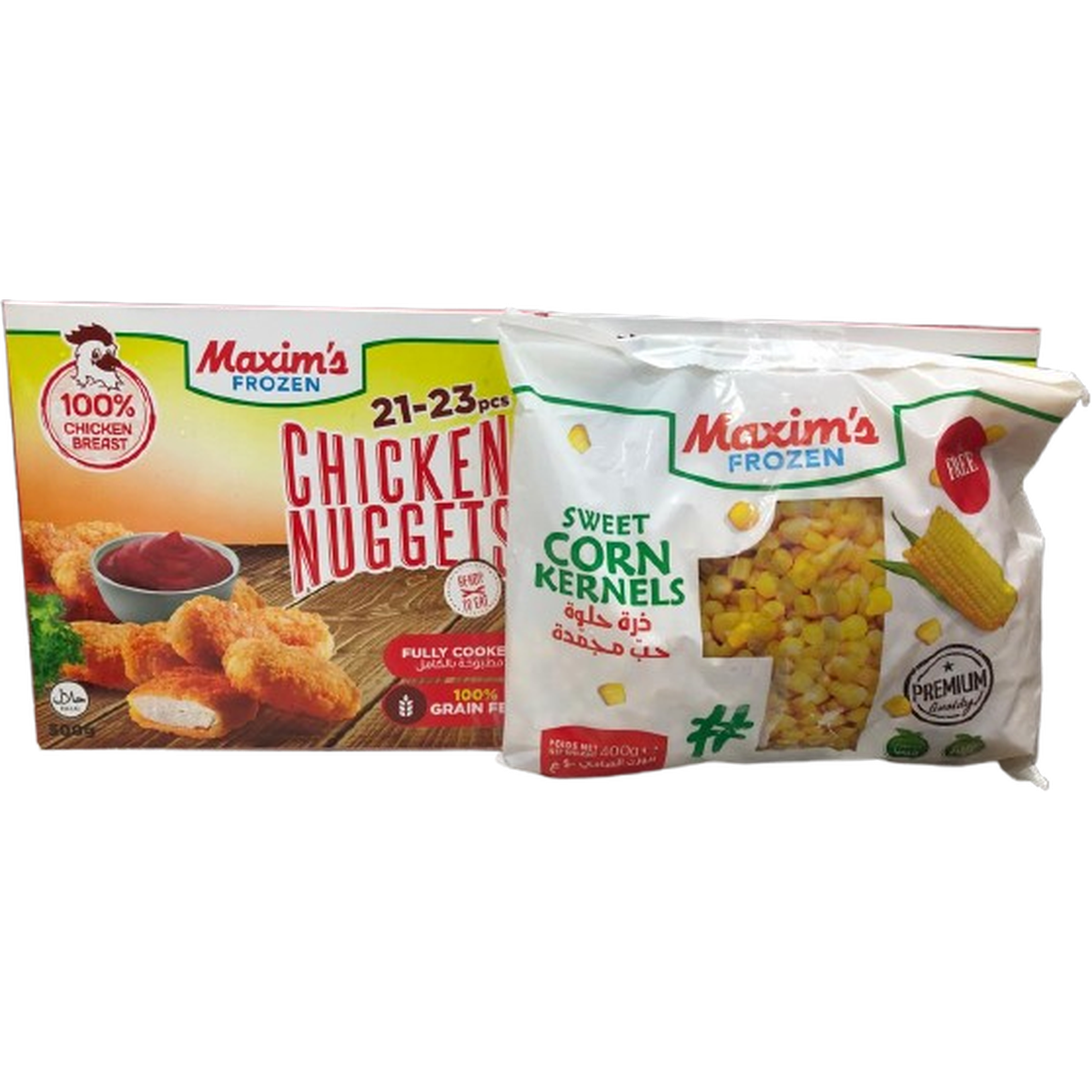 MAXIM'S CHICKEN NUGGETS 500G *2 + SWEET CORN 400G FREE