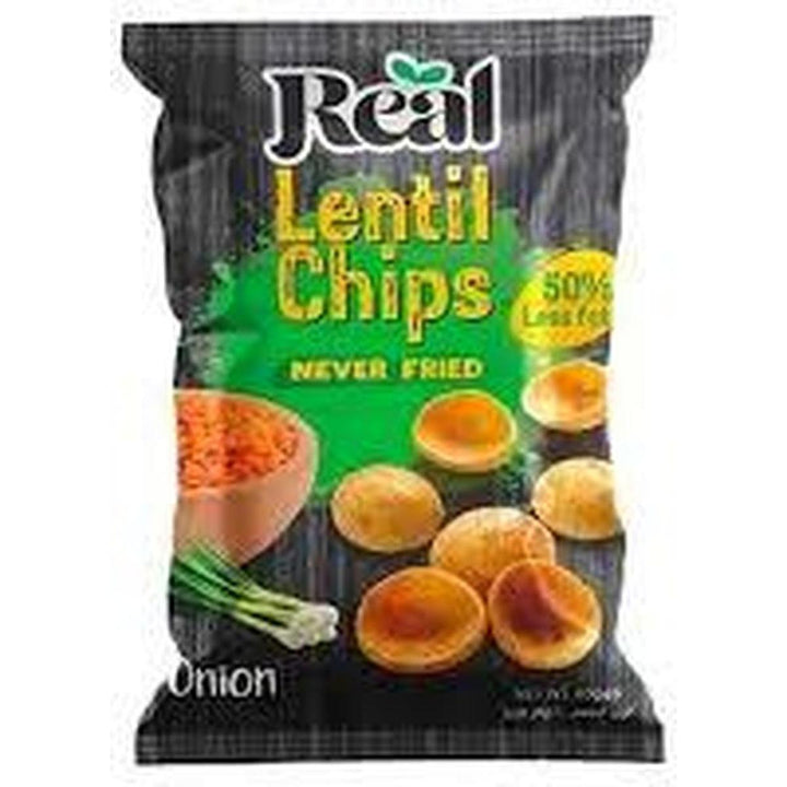 REAL LENTIL CHIPS 60G ONION