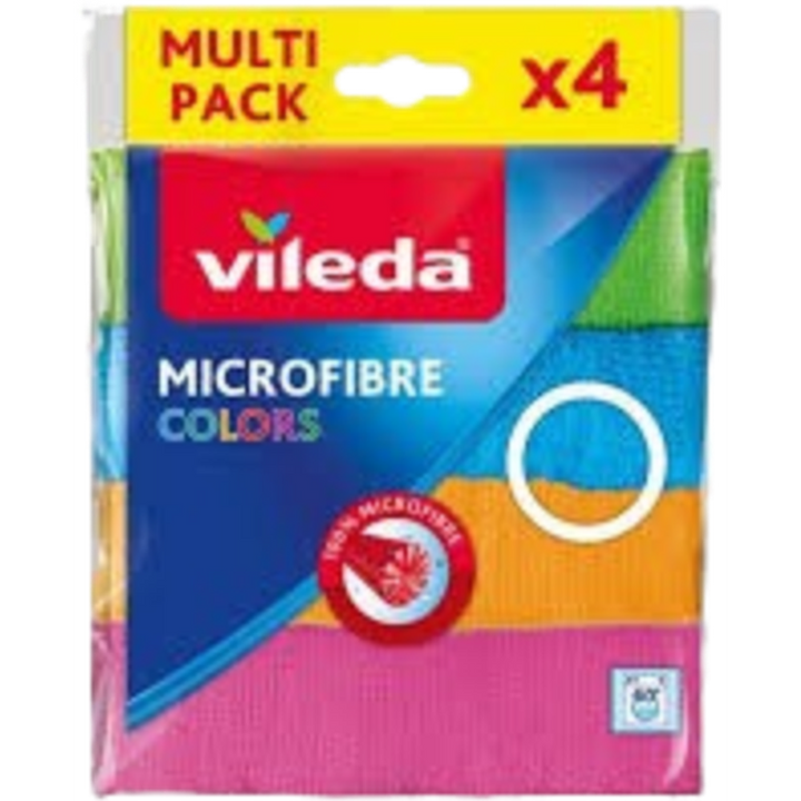 VILEDA MICROFIBRE ROLL COLORS *4