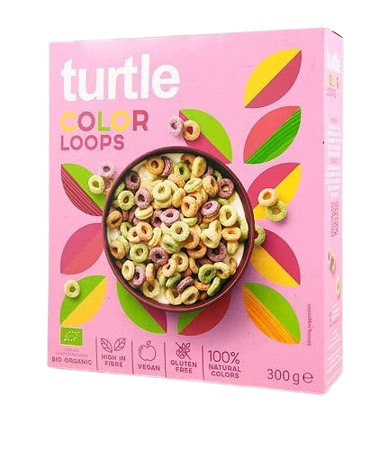 Turtle Organic Cereals Color Loops 300g