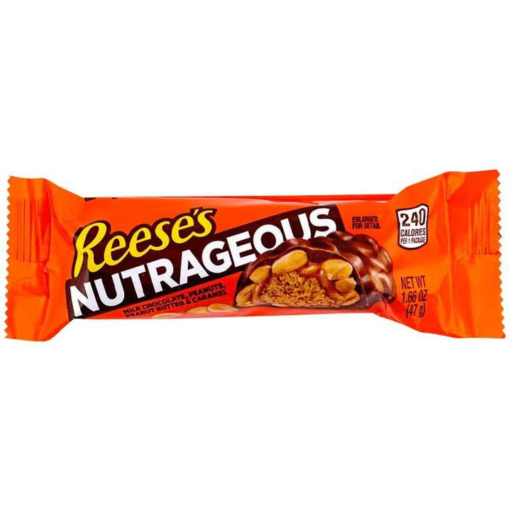 REESE'S NUTRAGEOUS CHOCOLATE CANDY ,PEANUT BUTTER & CARAMEL 47G