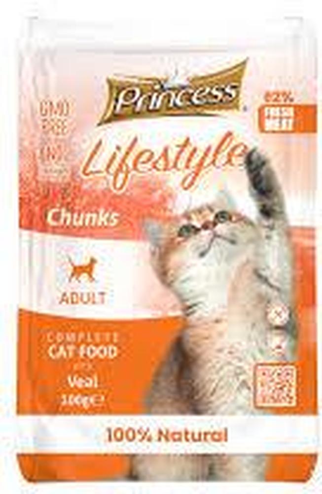 PRINCESS LIFESTYLE CAT FOOD 100G VEAL