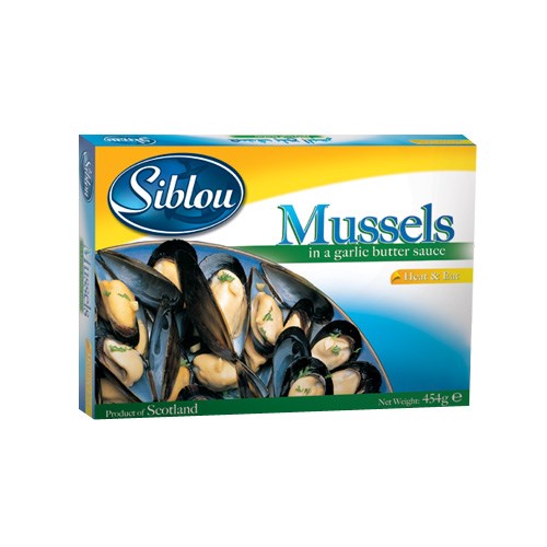 Siblou Mussels In Garlic Sauce 454g