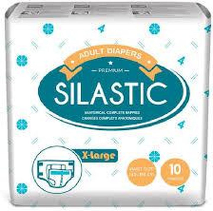 SILASTIQUE ADULT DIAPERS X-LARGE 10DIAPERS