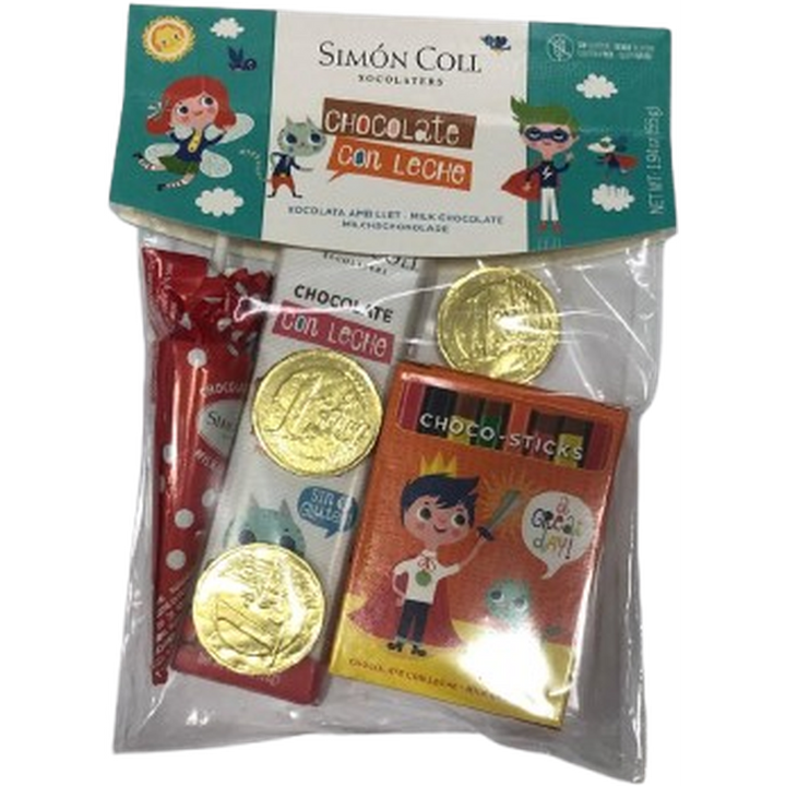 SIMON ROLL SMALL BAG  ASSORTED MILK CHOCOLATE 55G