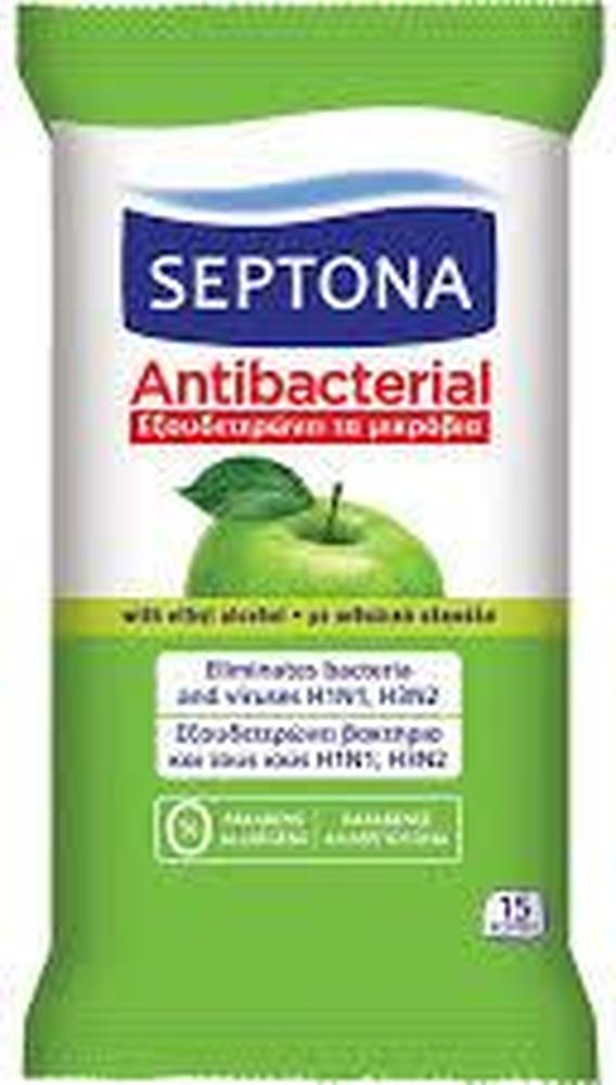 SEPTONA WIPES ANTIBACTERIAL *15 GREEN