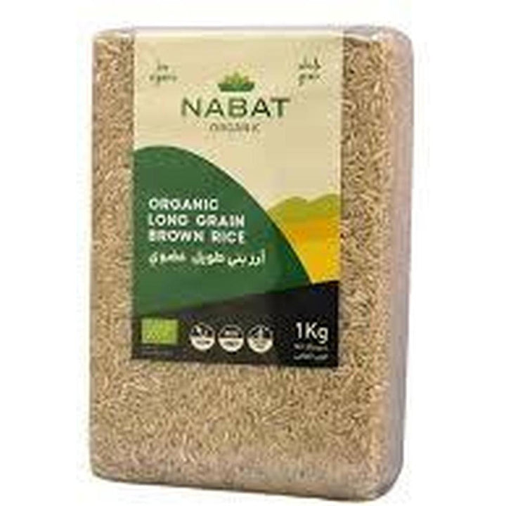 NABAT ORGANIC LONG GRAIN BROWN RICE 1KG
