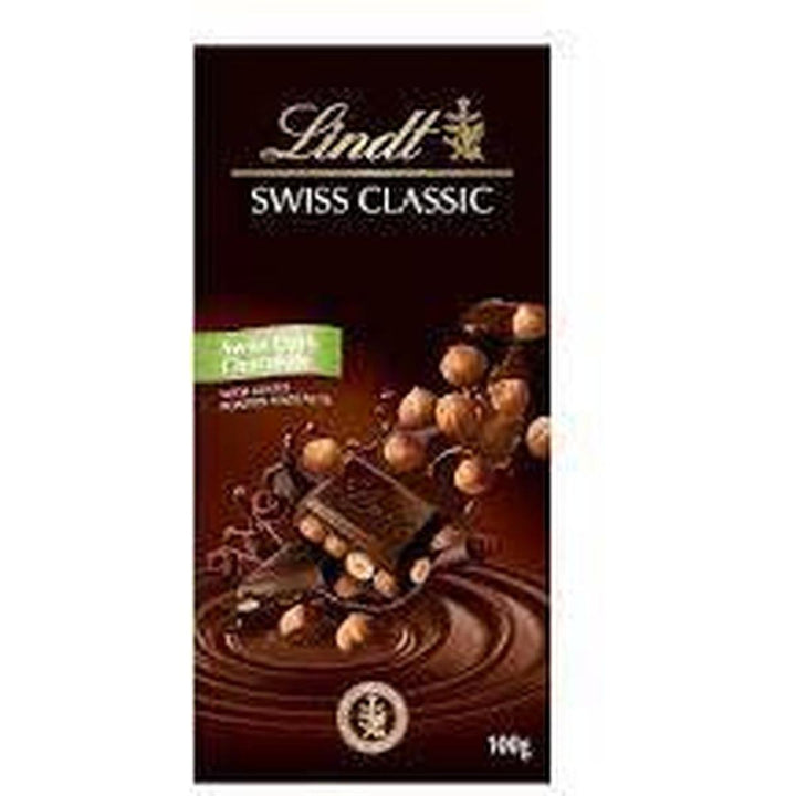 LINDT SWISS DARK CHOCO 100G