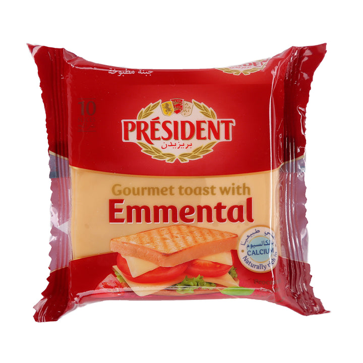President Processed Cheese Slices Emmental 200g