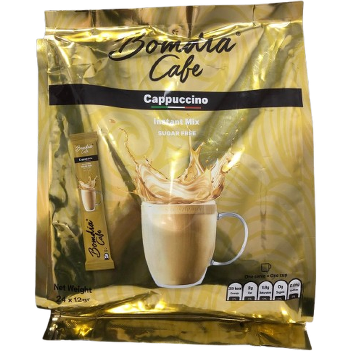 BOMDIA CAFE CAPPUCCINO SUGAR FREE 12G