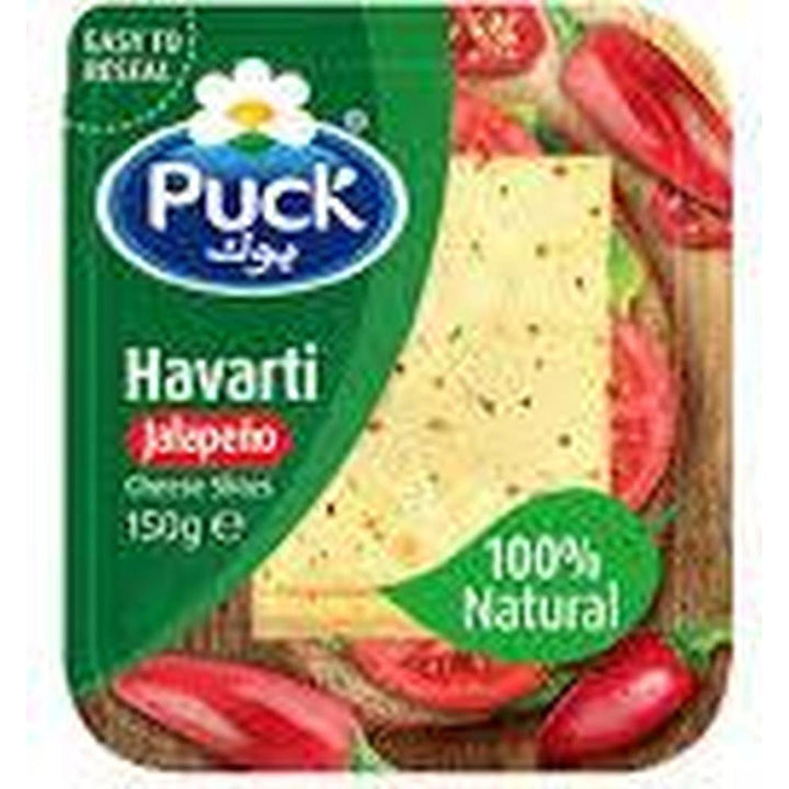 PUCK HAVARTI JALAPENO CHEESE SLICES 150G