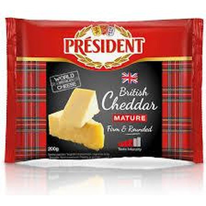 PRESIDENT CHEESE 200G CHEDDAR MATURE