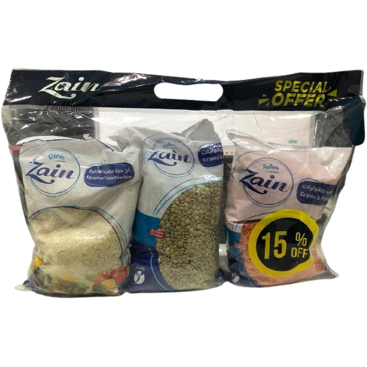 ZAIN RED LENTILS+GREEN LENTILS+EGYPTIAN RICE @ 15% OFF