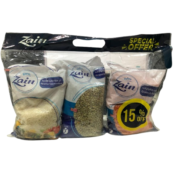 ZAIN RED LENTILS+GREEN LENTILS+EGYPTIAN RICE @ 15% OFF