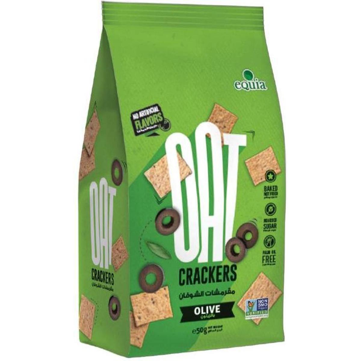 EQUIA OAT CRACKERS 200G OLIVE