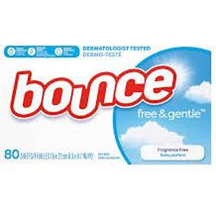 BOUNCE FABRIC SOFTNER SHEETS *80  FREE & GENTLE