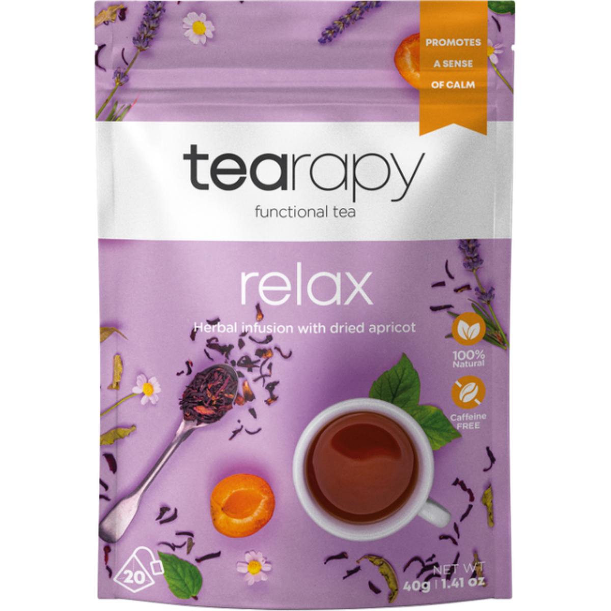 TEARAPY FUNCTIONAL TEA RELAX 60G DRIED APRICOT