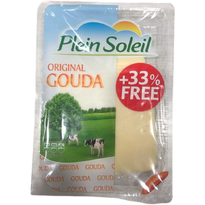 PLEIN SOLEIL ORIGINAL GOUDA SLICES 150G @ 33% FREE