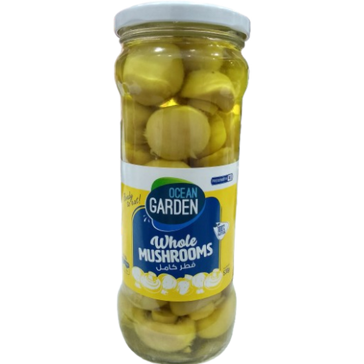 OCEAN GARDEN WHOLE MUSHROOMS GLASS 530G