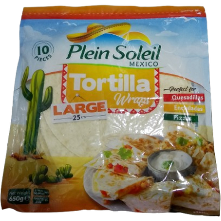 PLEIN SOLEIL MEXICO TORTILLA WRAPS 650G  LARGE 25CM