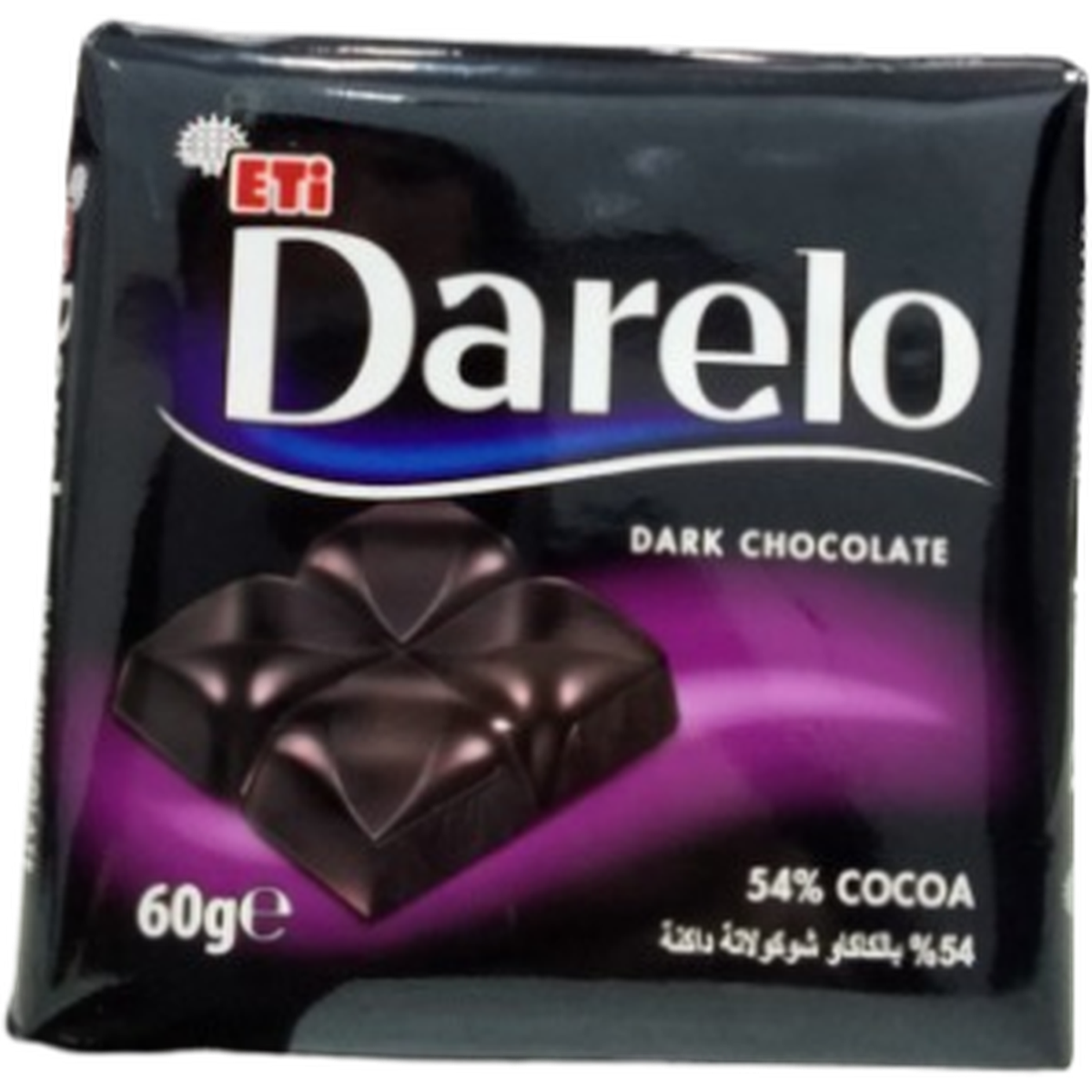 ETI DARELO CHOCO BAR 60G DARK CHOCOLATE  54% COCOA
