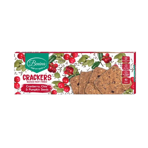 Benina Crackers Cranberry, Chia & Pumpkin Seeds 90G
