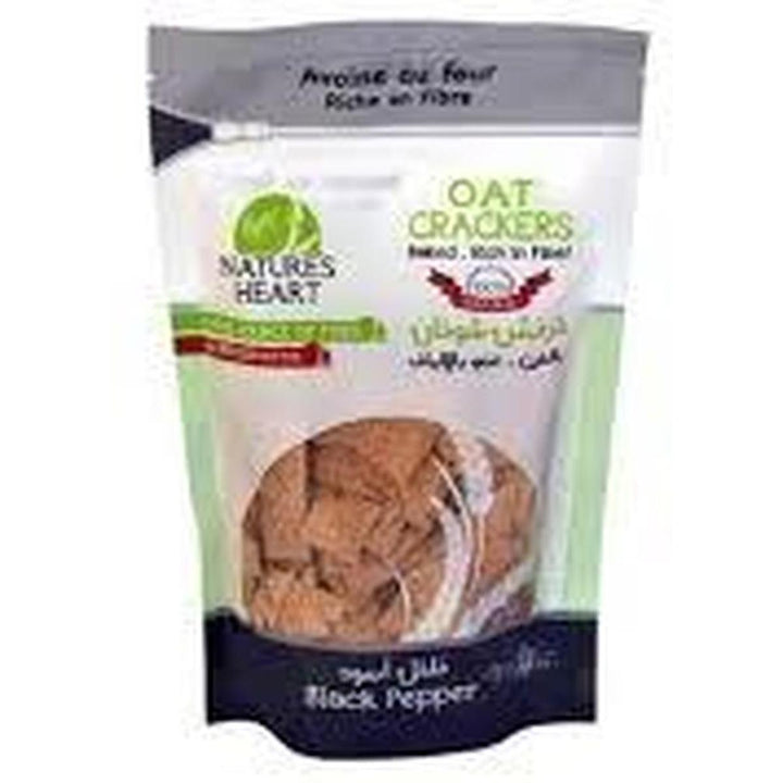 NATURE'S HEART OAT CRACKERS 150G BLACK PEPPER