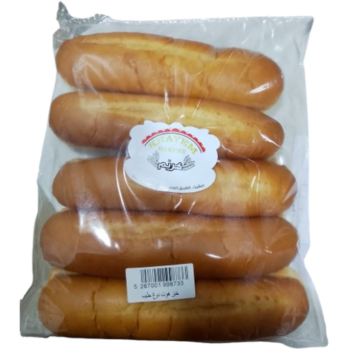 KRAYEM HOT DOG BREAD MILK *5
