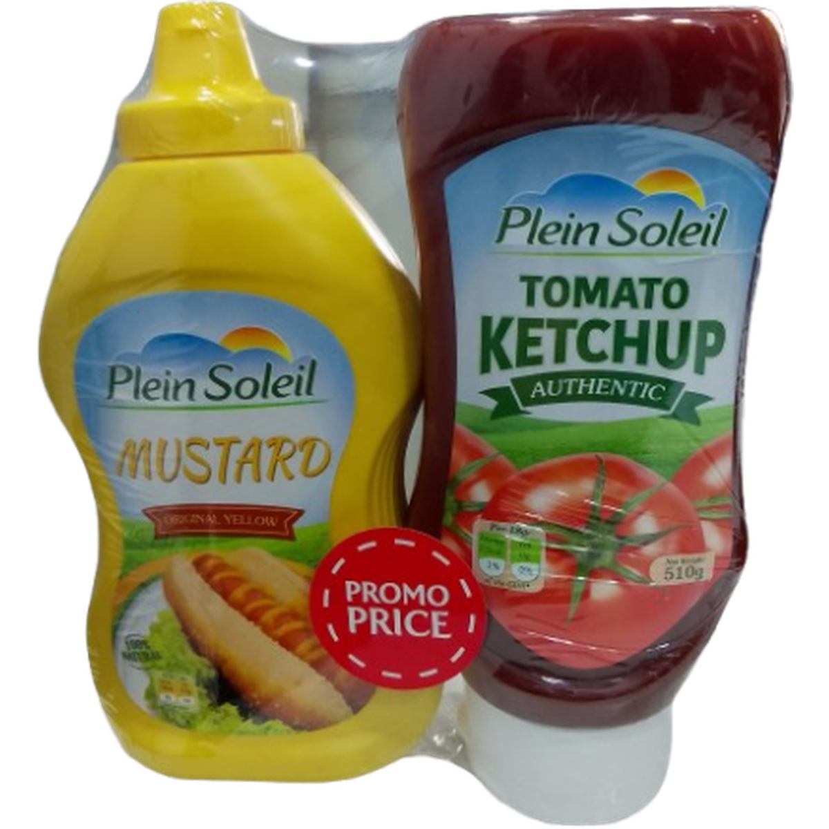 PLEIN SOLEIL MUSTARD 397G+KETCHUP 510G @ P.P