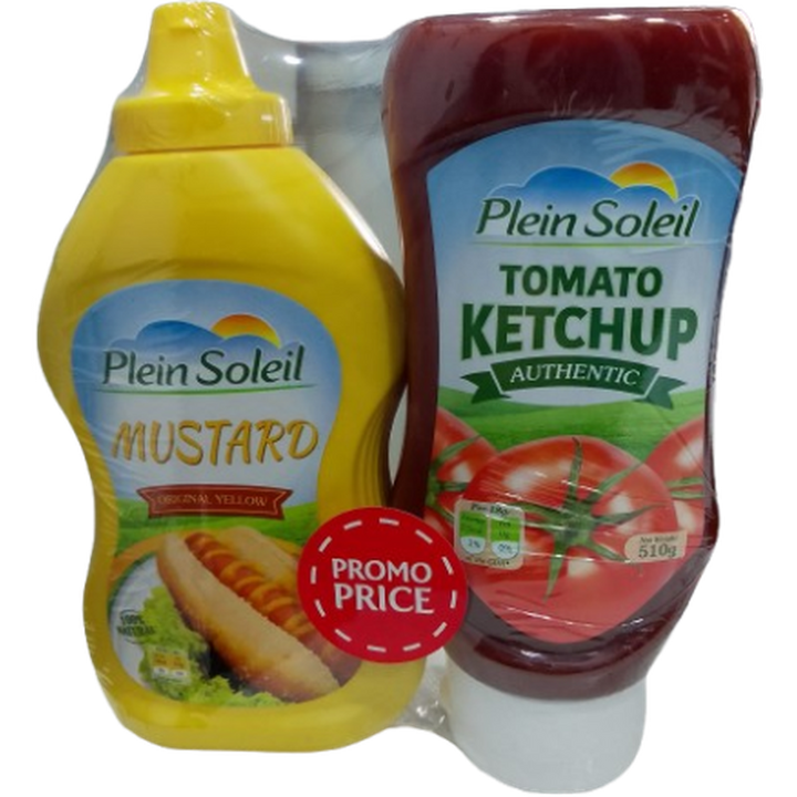 PLEIN SOLEIL MUSTARD 397G+KETCHUP 510G @ P.P