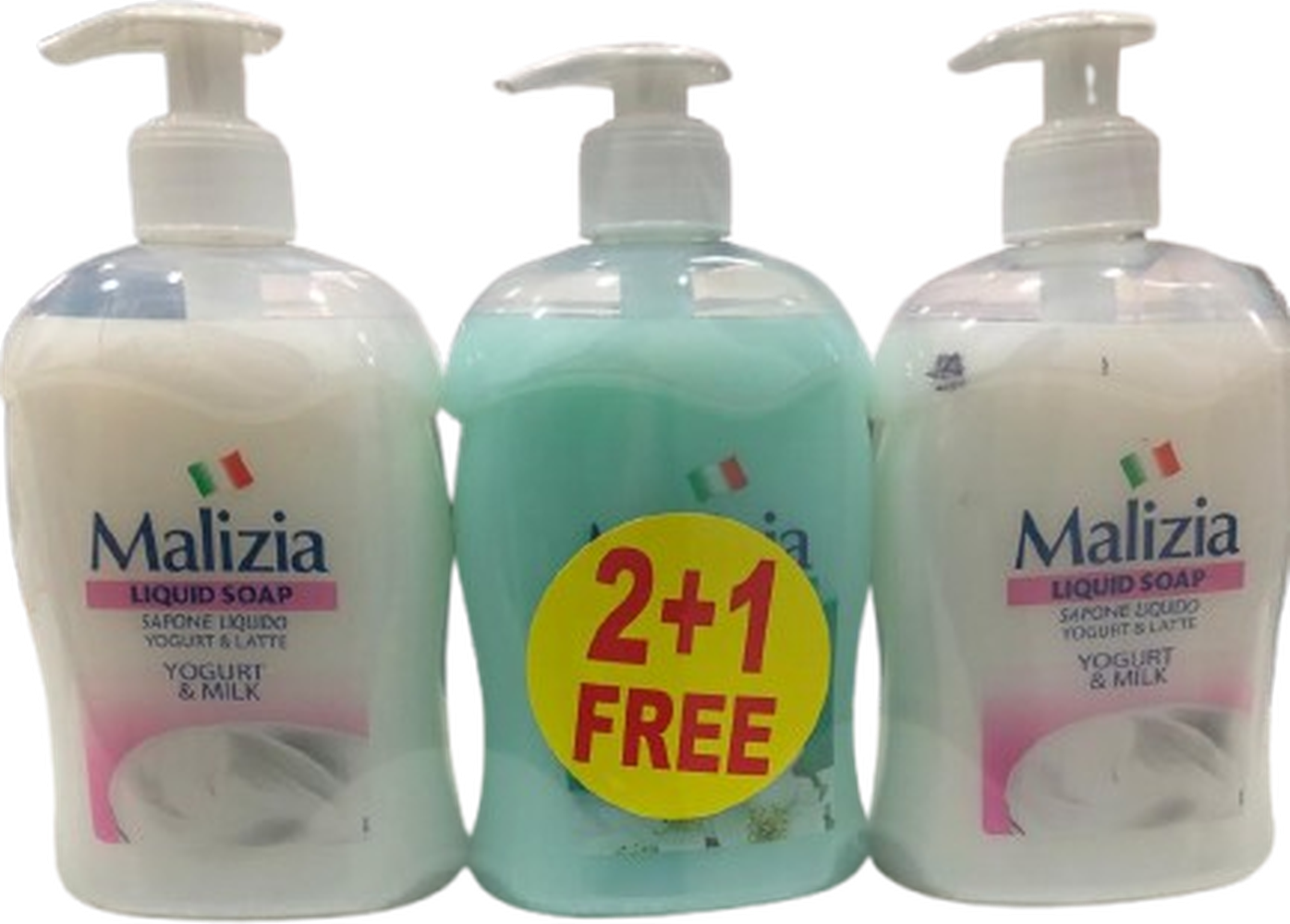 MALIZIA HAND WASH YOGURT & MILK*2 +1 MUSK FREE