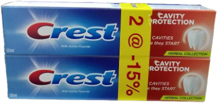 CREST CAVITY PROTECTION 125ML*2 HERBAL COLLECTION -15%