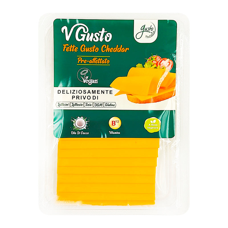 V Gusto Vegan Cheese Cheddar Slices 200G