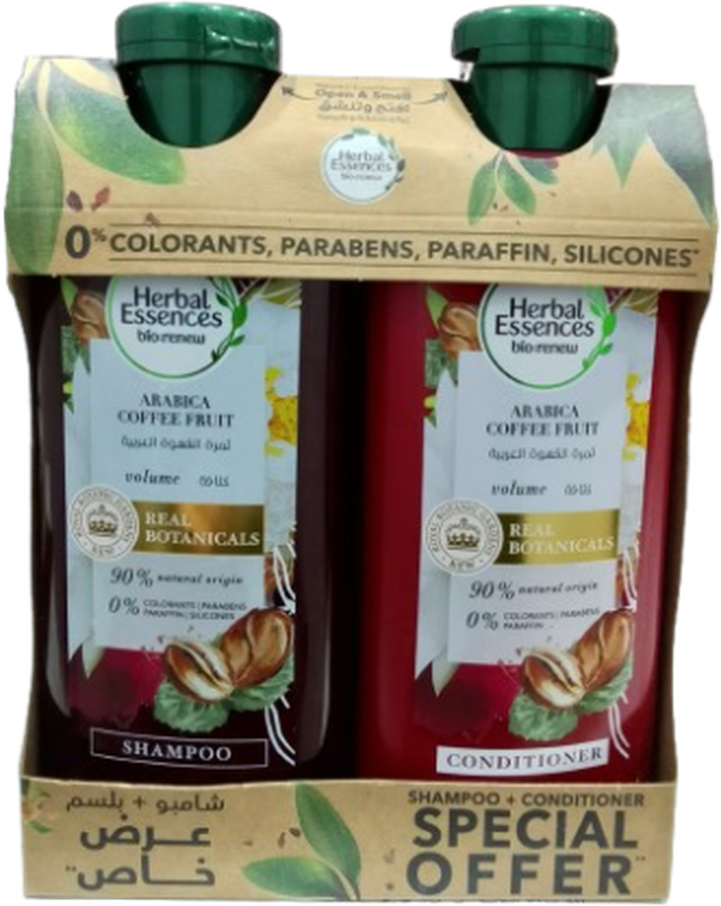 HERBAL ESSENCES ARABICA COFFEE FRUIT SHAMPOO+CONDITIONER 400ML @SP