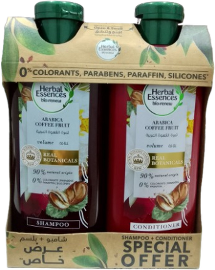 HERBAL ESSENCES ARABICA COFFEE FRUIT SHAMPOO+CONDITIONER 400ML @SP