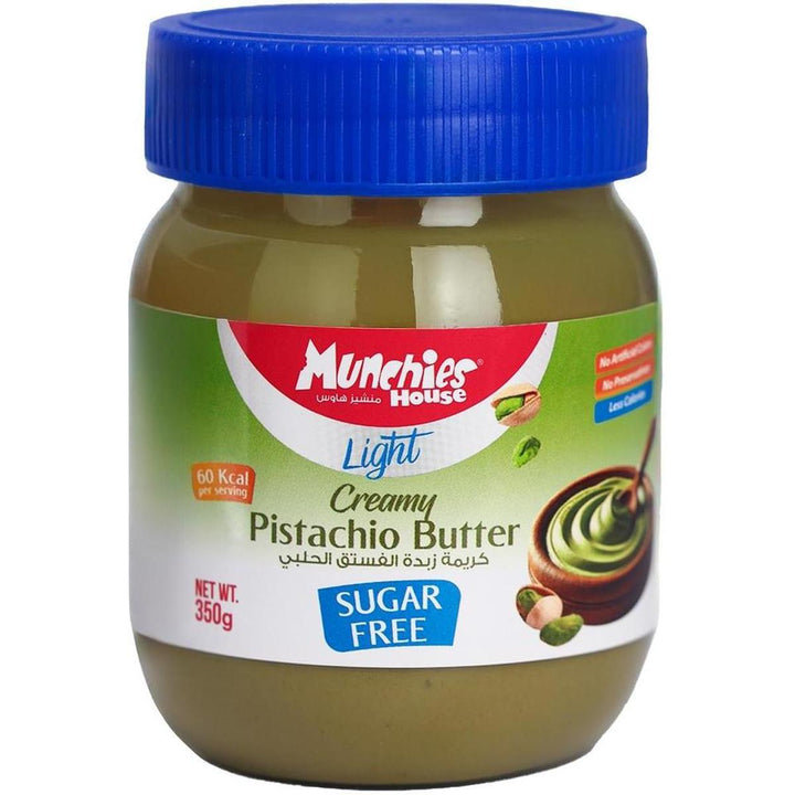 MUNCHIES HOUSE LIGHT CREAMY PISTACHIO BUTTER 350G SUGAR FREE
