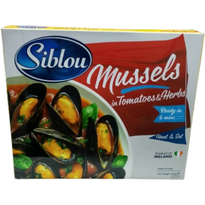 SIBLOU MUSSELS IN TOMATOES & HERBS 450G